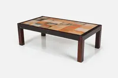 Tile-Top Coffee Table by Roger Capron, 1970s, Glazed ceramic, sold Sep 2024