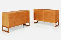 Eight-Drawer Dressers (2) by Borge Mogensen, 1960s, Oak, sold Jun 2024