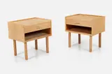 Nightstands (2) by Hans J. Wegner, ca. 1969, Oak, sold Jun 2024