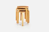 L-Leg Stools (3) by Alvar Aalto, 1933, / 1970s Laminated birch, sold Jun 2024