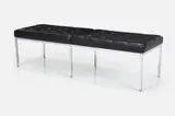 Three-Seat Bench by Florence Knoll, 1954, / 2000s Chrome-plated steel, sold Jun 2024