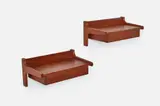Borge Mogensen, Wall-Mounted Nightstands (2), 1960s, Teak
