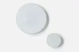 Arne Jacobsen, 'Eklipta' Flush Mount Lights (2), ca. 1959, Opaline glass
