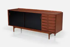 Arne Vodder, Reversible-Door Credenza, 1960s, Teak