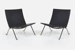 Poul Kjaerholm, PK22 Lounge Chairs (2), 1956, / ca. 2000 Leather