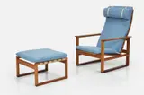 Borge Mogensen, Lounge Chair and Ottoman (2)