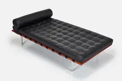 'Barcelona' Daybed by Ludwig Mies van der Rohe, 1930, / 2000s Walnut, sold Mar 2024
