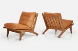 Lounge Chairs (2) by Hans J. Wegner, 1960s, Oak, sold Mar 2024
