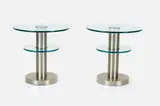 Side Tables (2) by Gio Ponti, 1932, / 1990s Glass, sold Dec 2023