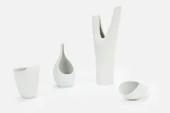 'Veckla' Vases (4) by Stig Lindberg, ca. 1949, Glazed earthenware, sold Dec 2023