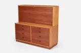Two-Part Cabinet by Borge Mogensen, 1960s, Oak, sold Dec 2023