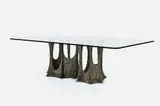 'Stalagmite' Dining Table by Paul Evans, 1978, Bronzed resin over steel, sold Dec 2023