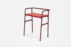 Bedside Table by Jacques Adnet, 1940s, Leather, sold Dec 2023