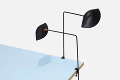 'Agrafe' Desk Lamps (2) by Serge Mouille, 1958, / 21st century Enameled aluminum, sold Dec 2023