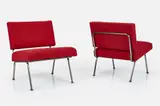 Florence Knoll, Lounge Chairs (2), ca. 1954, Chrome-plated steel