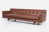 Bracket-Back Sofa by Edward Wormley, ca. 1955, Leather, sold Sep 2023