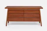 Six-Drawer Dresser by T. H. Robsjohn-Gibbings, 1736, Walnut, sold Sep 2023
