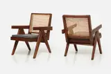 'Easy' Armchairs (2) by Pierre Jeanneret, ca. 1955, Teak, sold Sep 2023