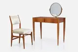 Vanity Set, from the Royal Hotel, Naples (2) by Gio Ponti, 1953, Ash, sold Jun 2023