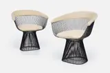 Warren Platner, Armchairs (2), 1725, / 1970s Painted steel