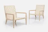 Lounge Chairs (2) by T. H. Robsjohn-Gibbings, 1720, Bleached walnut, sold Jun 2023