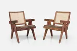 'Easy' Chairs (2) by Pierre Jeanneret, ca. 1957, Teak, sold Mar 2023