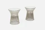 Side Tables (2) by Warren Platner, 1966, / 1980s Steel, sold Mar 2023