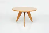 Guéridon Dining Table by Jean Prouvé, 1949, / 2002 Oak, sold Mar 2023