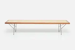 + Associates, Bench by George Nelson, 1954, / 2022 Walnut, sold Mar 2023