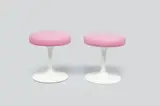 Eero Saarinen, 'Tulip' Stools (2), 1957, / 1970s Painted aluminum