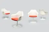 Eero Saarinen, 'Tulip' Dining Armchairs (4), 1957, / 2020 Lacquered fiberglass