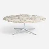 Florence Knoll, for Knoll Studios Oval Table Desk (1961/ ca. 2010s), 1961, production circa 2010s Chromed steel