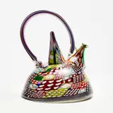 Richard Marquis, "Crazy Quilt Teapot" Glass Sculpture (1988), 1988, Art glass 6 3/4" x 6" x 5 1/2" Signed and dated to the underside