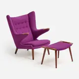 Hans J. Wegner, for A.P. Stolen "Papa Bear" Chair & Ottoman (ca. 1960s), ca. 1960s, production circa early 1960s Teak