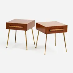 T. H. Robsjohn-Gibbings, for Widdicomb Pair of Model 4001 Tables (1954), 1954, production 1954 Walnut