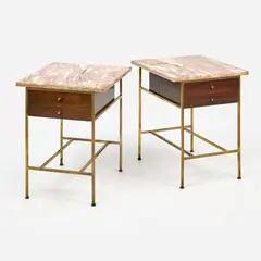 for Calvin "Irwin Collection" Pair of 8712 Nightstands (1954) by Paul McCobb, 1954, Calvin Circa 1954 Mahogany, sold Oct 2025