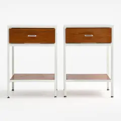 for Herman Miller Pair of 4051 Steelframe Tables (ca. 1954/1963) by George Nelson, ca. 1954, production circa 1963 Enameled steel, sold Oct 2025
