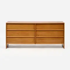 T. H. Robsjohn-Gibbings, for Widdicomb Walnut Dresser (ca. 1950s), ca. 1950s, Widdicomb Circa 1950s Walnut 31" x 68" x 21 1/2"