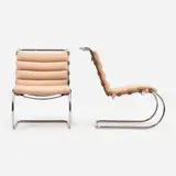 Mies van der Rohe, for Knoll Pair of MR10 Chairs (1927/ 1986), 1927, produced 1986 Chromed tubular steel