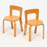 for Artek Pair of N65 Children's Chairs by Alvar Aalto, 1935, Artek (Finland), sold Mar 2025