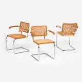 Marcel Breuer, for Knoll Set of 3 Cesca Armchairs (ca. 1970)