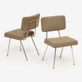 George Nelson, Pair of 4671 Side Chairs (ca. 1970s), ca. 1970s, vintage production Zinc-plated steel