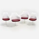 Eero Saarinen, for Knoll Set of 4 Tulip Chairs (ca. 2020), ca. 2020, production circa 2020 Molded fiberglass