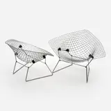 Harry Bertoia, for Knoll Pair of Wide Diamond Chairs (ca. 1970s)