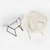 Harry Bertoia, for Knoll Pair of Diamond Chairs, circa 1952, vintage production Enameled steel