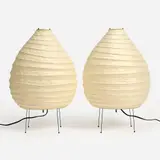 Isamu Noguchi, Pair of 21N Akari Light Sculptures