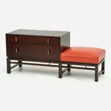 Edward Wormley, for Dunbar Mahogany Cabinet Bench (ca. 1950s)