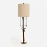 Tommi Parzinger, for Stiffel Large Candelabra Lamp (ca. 1950s), ca. 1950s, Stiffel Lamp Company Circa 1950s Brass