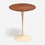 for Knoll Tulip Side Table by Eero Saarinen, 1957, early production Walnut, sold Aug 2024