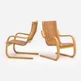 Alvar Aalto, for Artek Pair of 406 "Pension" Chairs (1946/ca. 1980s)